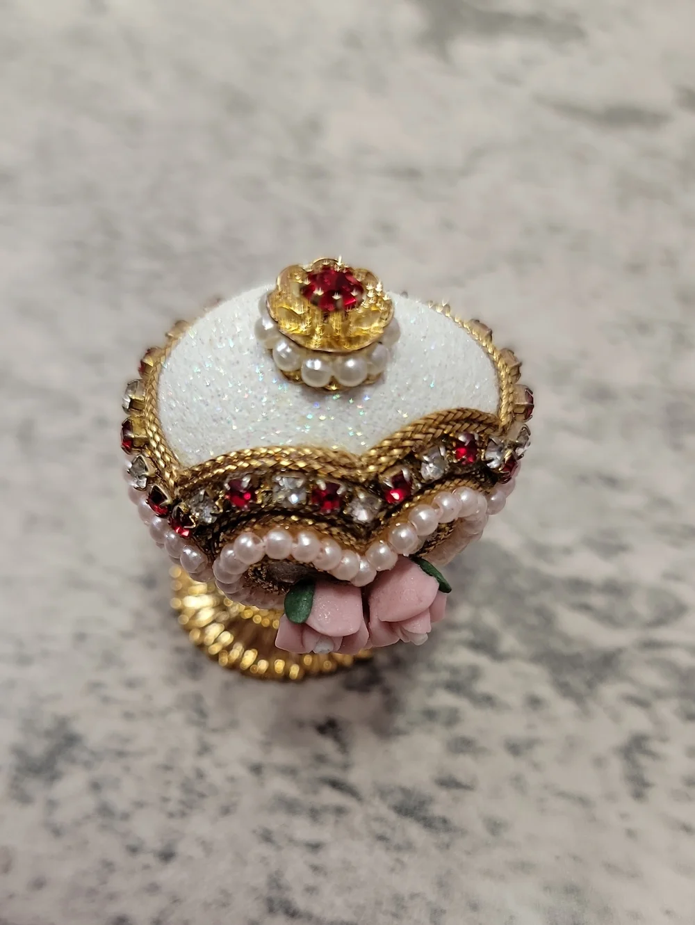 Vintage Quail Egg Trinket Box